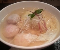 「あら炊き塩らあめん+海老すり身」@麺屋 海神の写真