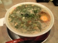 「ねぎそば+生卵」@紀州和歌山ラーメン まっち棒 野沢店の写真