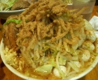 「小ラーメン 和風BB うずら ヤサイ ニンニク」@ラーメン二郎 八王子野猿街道店2の写真