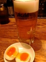 「つけめん+クーポン味玉+生ビール」@つじ田 神田御茶ノ水店の写真