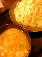 「味玉つけめん（中盛・ぬめりおとし）」@三ツ矢堂製麺 川越店の写真