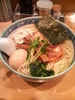 「とりそば（塩）大盛・角煮ご飯」@らーめん いまるやの写真