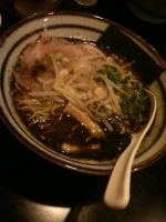 「とりそば（黒）・味玉」@麺堂 稲葉の写真