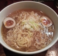 「かけラーメン（白）+大盛+味玉」@自然洞 麺舗の写真