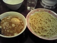 「つけ麺・玉子（あつもり）+チャーシューほぐし」@濃厚中華そば・つけ麺 なおじの写真