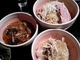 「つけそばM・あつ盛り（850円）+ミニチャーシュー丼（300円）」@麺 まがりの写真