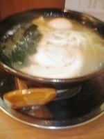 「塩らーめん650円+サービス券味玉」@栄昇らーめんの写真