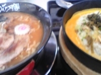 「節系らあめん野武士（720円）、鉄板高菜チャーハン（550円）」@らあめん花月嵐 甲府住吉店の写真