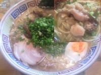 「長浜ラーメン（そのまんま）+替玉+辛玉象さんSP+頂きもののカレ」@ハングリードラゴンの写真