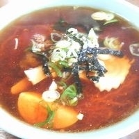 「ラーメン（漬け物付） ￥600」@つたやの写真