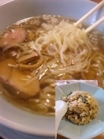 「本日のランチ（ラーメン半ちゃんセット） 900円」@おだ亭の写真