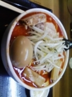 「煮玉子番長ラーメン大盛り 野菜大盛り にんにんく」@味噌麺処 花道庵の写真