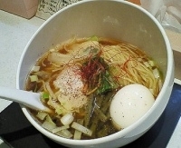 「海老そば（大盛・クーポン持参で玉子無料） 750円」@二代目 海老そば けいすけ 高田馬場本店の写真