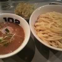 「ネギつけ麺（大盛）+味玉」@つけめん102 大宮店の写真