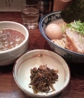 「辛つけ麺（並）あつもり+味玉」@中華そば 旋の写真