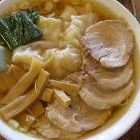 「海老ワンタンメン￥680+チャーシュー￥200」@めん一の写真