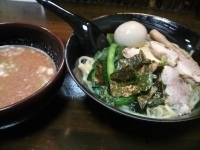 「豚骨魚介つけめん+味玉（650円+100円）」@らーめんバザールの写真