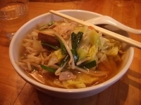 「肉野菜麺+餃子」@柳麺の写真