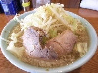 「小ラーメン 600円（麺硬め、ヤサイ・ニンニク・カラメ）」@ラーメン二郎 亀戸店の写真