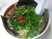 「のり・ねぎラーメン（900円）※京王百貨店新宿店物産展にて」@一味ラーメン 久留米合川店の写真