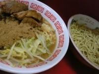 「小豚+つけ麺+ミックス節」@ラーメン二郎 相模大野店の写真