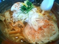 「メガ豚煮干しラーメン+味玉（￥700+クーポン）」@らーめん 福たけ 桜木本店の写真