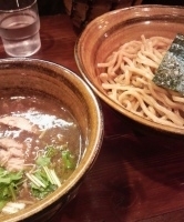 「味玉肉入りつけ麺」@麺屋 えん寺の写真