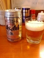 「中華そば+ビール」@麺恋処 いそじの写真