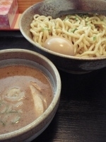 「渓つけめん+味付玉子+きざみ玉ネギ 【750円+100円+20円」@食処 渓の写真