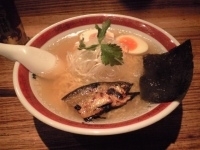 「鮎ラーメン+味卵（600円+100円）」@鮎ラーメン 二子玉川店の写真
