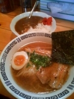 「Bセット（ミニラーメン醤油・ミニカレー）700円」@らー麺 みうらの写真
