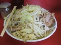 「大ラーメン豚ダブル+ニンニク」@ラーメン二郎 ひばりヶ丘駅前店の写真