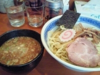 「味噌つけめん（中盛、あつもり）+ビール」@麺恋処 いそじの写真