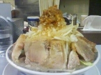 「角ふじ麺+小豚 にんにく多め」@鶏とふじの写真