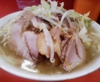 「豚入りラーメン（ニンニク）」@ラーメン二郎 三田本店の写真