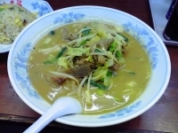 「もつ野菜煮込みらーめん」@会津喜多方らーめん 野中店の写真