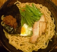 「油そば 大盛り + 焼酎」@つけめん処 桔梗の写真