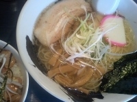 「塩らーめん+ブタめし（700円+250円）」@塩チャボの写真