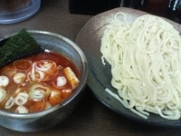 「辛味つけ麺（大盛）」@つけ麺隅田 門前仲町店の写真