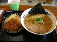 「しおそば+単品チキンかつ（￥730+280）」@麺や食堂 本店の写真
