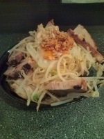 「豚醤油ラーメン+チャーシュー+汁なし」@106の写真