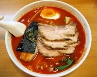 「激辛らーめん（中盛り）+チャーシュー」@麺屋 こりんの写真