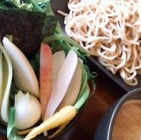 「味玉野菜塩つけめん+大盛+チャーシュー丼」@caminoの写真