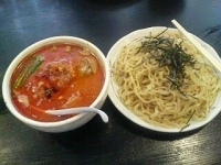 「胡麻カレーつけめん（並）（780円）+チャーシューの切り落とし（」@桃天花の写真