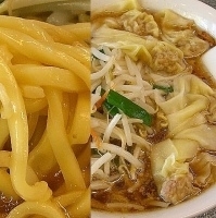 「もやしワンタン麺￥900」@中華麺店 喜楽の写真