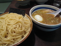 「チャーシューつけめん（大）+ゆで玉子」@大勝軒 十五夜 新宿御苑店の写真