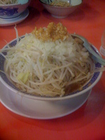 「ふじ麺（680円）+にんにく野菜マシ」@明神角ふじの写真