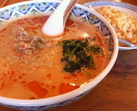 「タンタン麺&チャーハン&杏仁豆腐のランチ980円（クーポンにて7」@中国ラーメン 揚州商人 新松戸店の写真