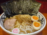 「節多めらーめん（+煮卵、+海苔）750円+100円+100円=9」@錦糸町大勝軒 つけめん海亀の写真