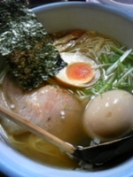 「塩らーめん 750円+味玉100円」@AFURI 恵比寿の写真